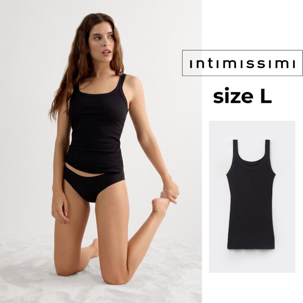 Intimissimi Superior Cotton Racer Back Tank Top